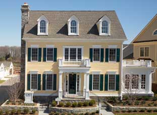 Single family homes and new manor homes by Mitchell and Best in Howard County Maryland at Maple Lawn